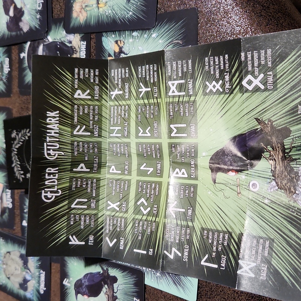 New -Mini- The Witch's Familiar RUNIC Oracle Card Deck- 24 cards & Guide Sheet - Picture 4 of 5